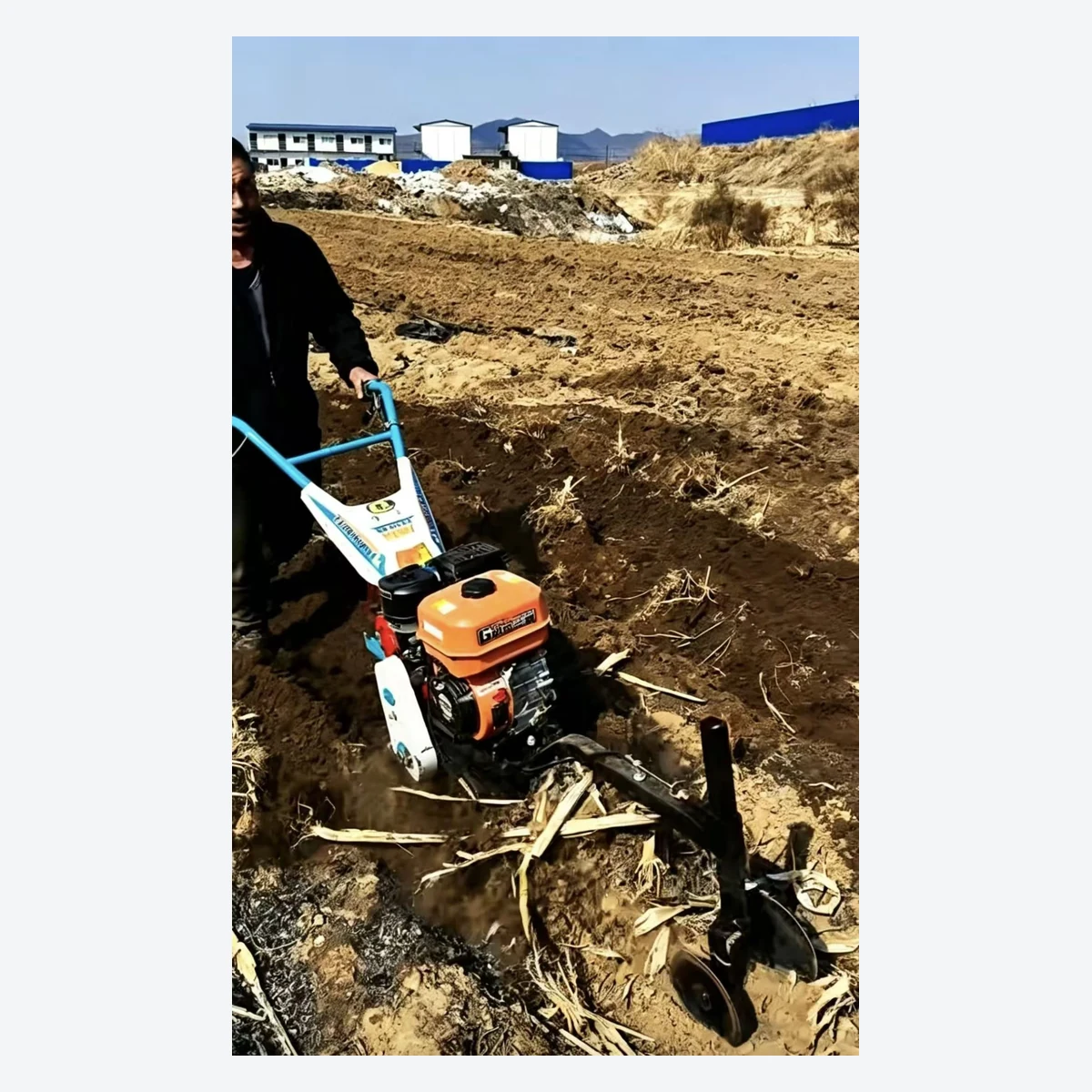 6 HP gasoline cultivator and hiller