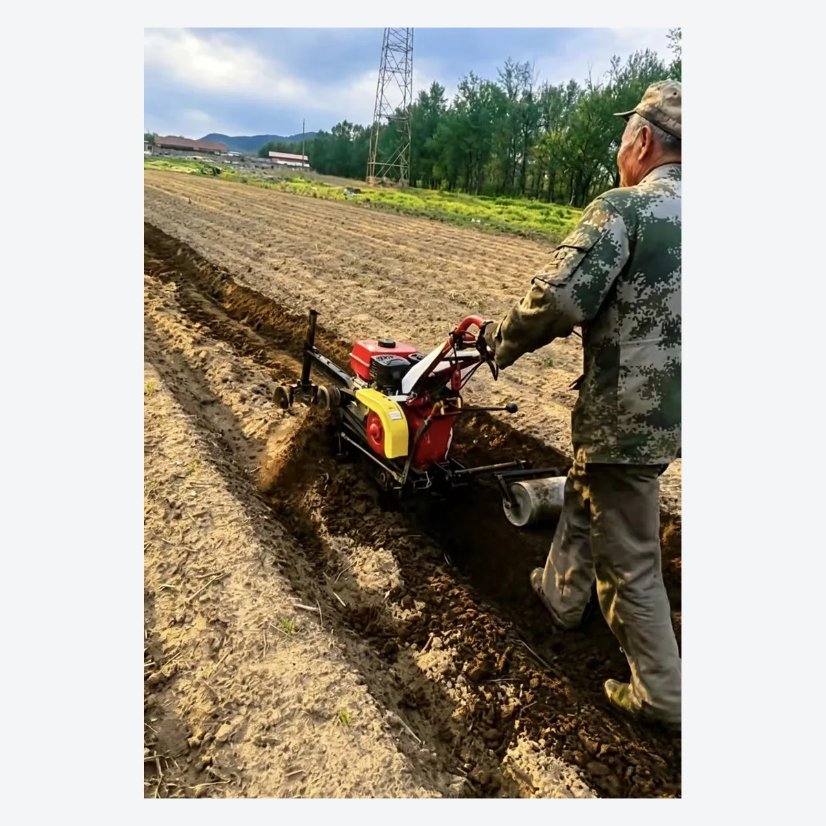 6 HP gasoline cultivator and hiller